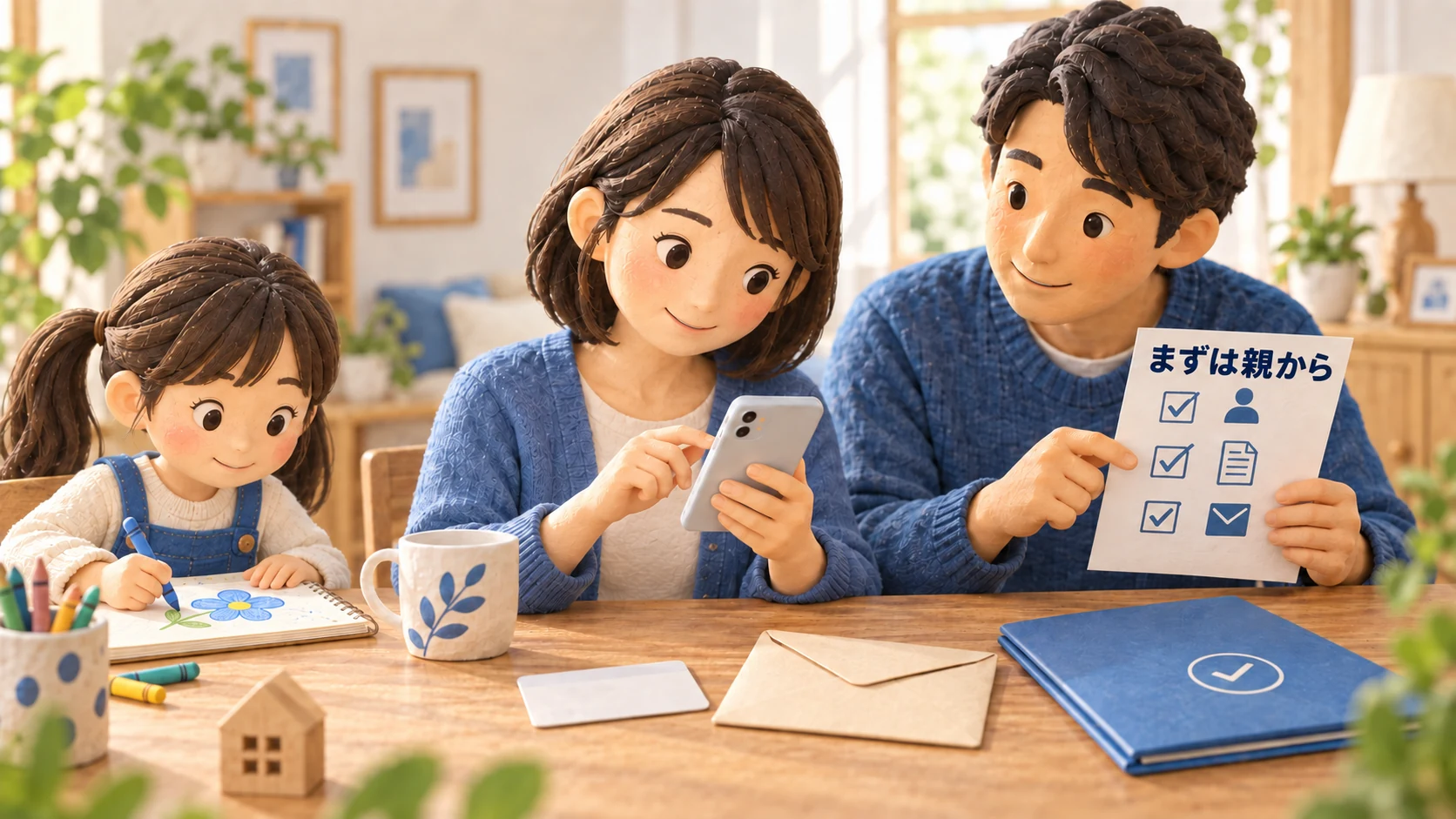 SBI証券で親の証券口座とNISAの申込みを確認する家族